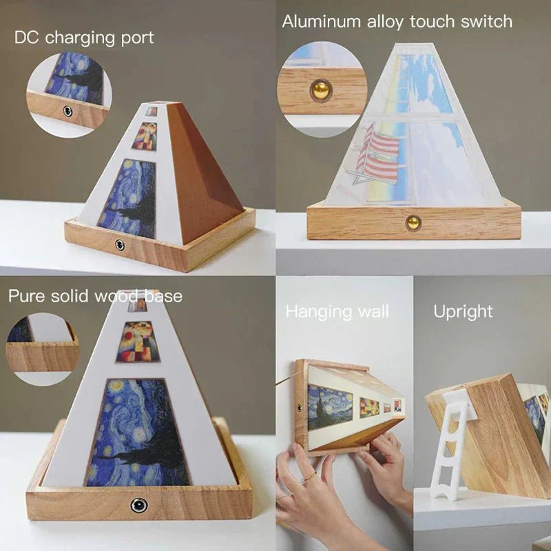 Skanto | DimenLamp - 3D LED Lampe - Moderne Veggdekorasjon - Unik Gaveidé