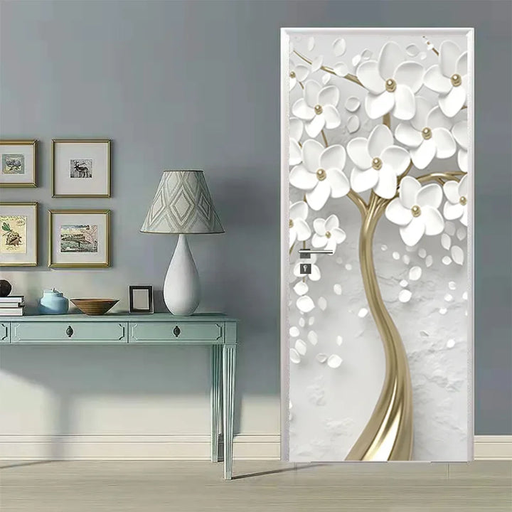 Moderne Abstrakt Perle Geometrisk Dørklistremerke Mural Avtakbar PVC Vinyl Peel N Stick Veggkunst Mural Klistremerke For Innendørs Dører Kreativ DIY Hjem Deko | Skanto