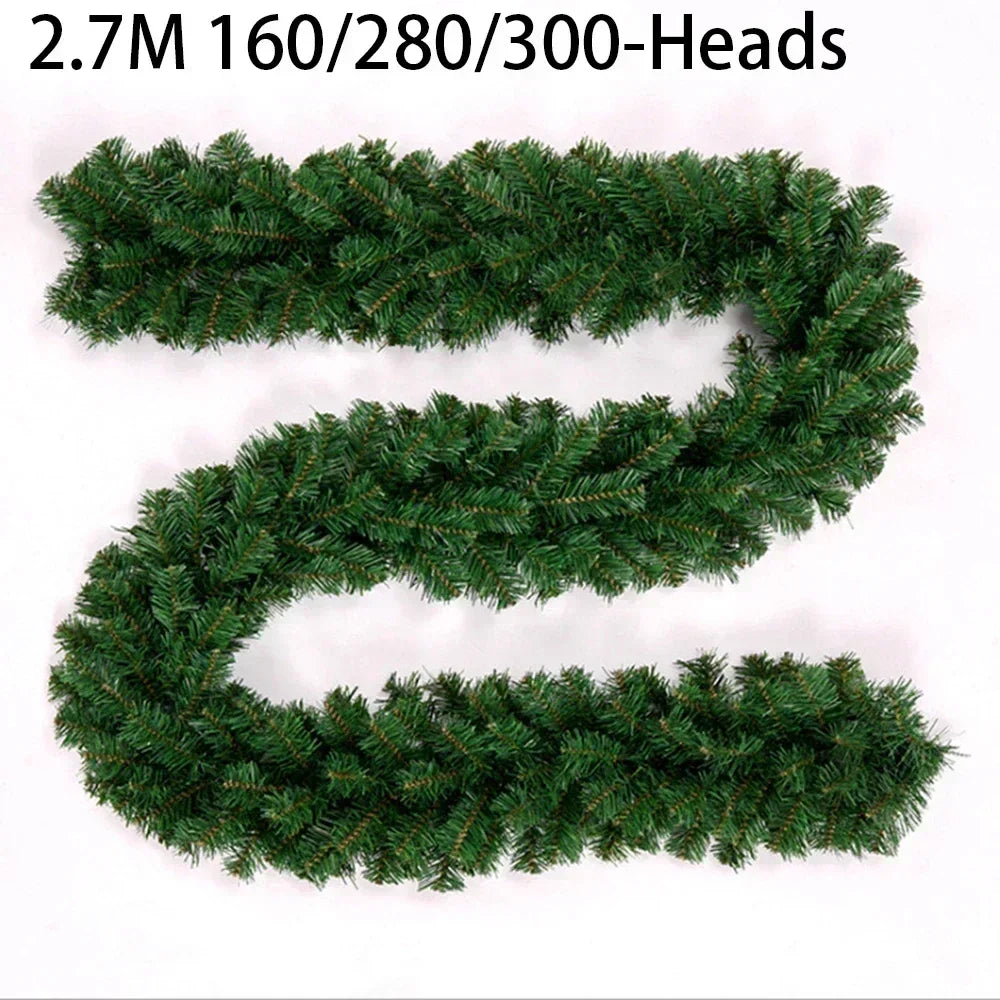 Skanto | EverPine Julegirlander | 2,7 m Kunstig Gran Girlander | Tette PVC Grangrener | Juledekorasjon for Trapp, Peis & Vinduer