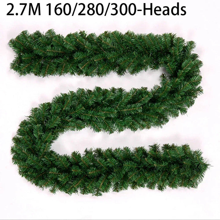 Skanto | EverPine Julegirlander | 2,7 m Kunstig Gran Girlander | Tette PVC Grangrener | Juledekorasjon for Trapp, Peis & Vinduer