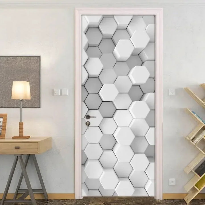 Moderne Abstrakt Perle Geometrisk Dørklistremerke Mural Avtakbar PVC Vinyl Peel N Stick Veggkunst Mural Klistremerke For Innendørs Dører Kreativ DIY Hjem Deko | Skanto