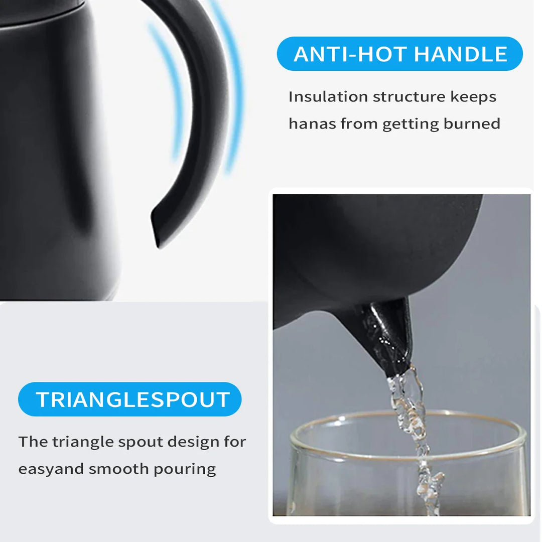 Skanto | ThermoBrew Isolert Karaffel | Rustfritt Stål 304 | Dobbelvegg & Vakuumisolert | 6t Varm / 12t Kald | 0,5 L