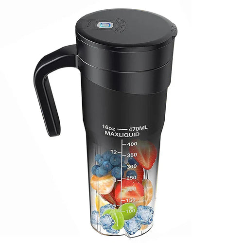 Skanto | Bærbar Juicer - Oppladbar Mini Mikser med 6 Skarpe Blader for Milkshake og Smoothies