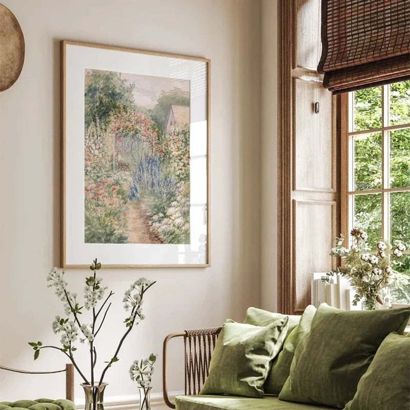 Klassiske vintage sommerlandskap fine kunst lerret utskrifter galleri veggkunst bilder for stue spisestue soverom kunst dekor | Skanto