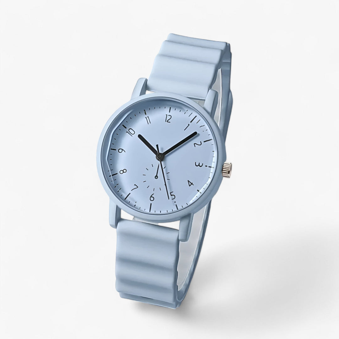 Skanto | Mina Jelly Watch – Fargerik Kvarts Klokke med Elegant Silikon Bølgesnor