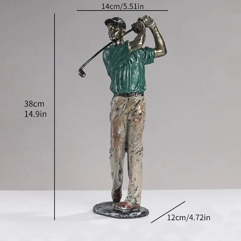 Skanto Statuer Skulptur, Kreativ Golfer Figuriner Hjem Dekor, Spiller Kunstfigur Skrivebords Dekorasjoner, Samleobjekt Gave Håndverk, De