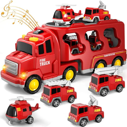 Skanto | Dobbel-dekker leketruck med mini-biler og musikk