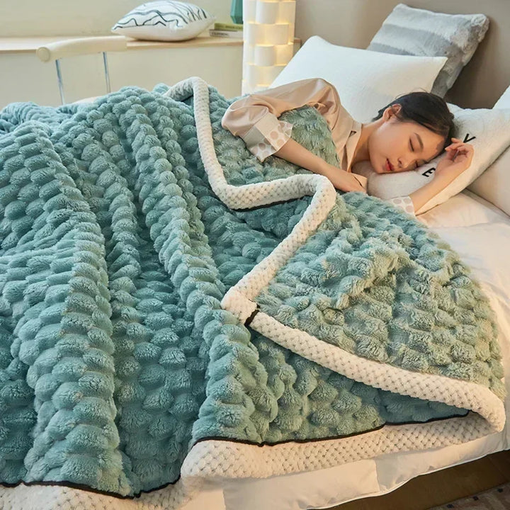 Skanto | Velutura Plysjteppe laget av Turtle Velour | Fluffy & Varm | For Seng, Sofa & Reiser | Anti-Pilling | Ulike Størrelser & Farger