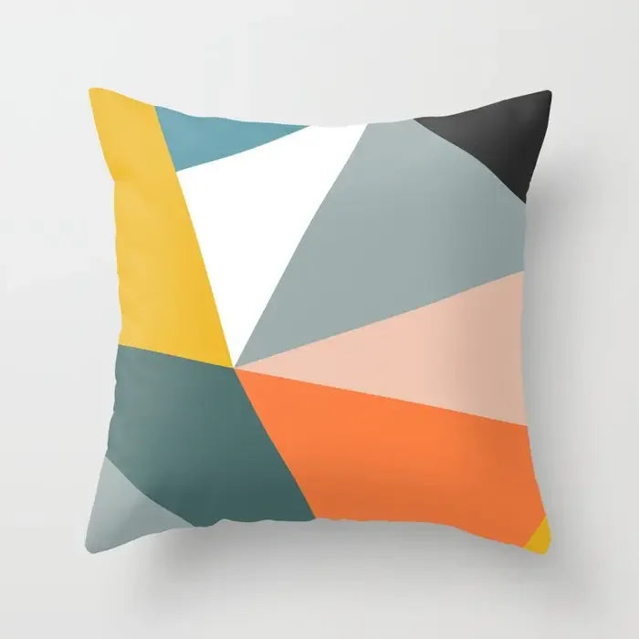Moderne abstrakt geometriske fargerike putetrekk 45x45cm putetrekk for sofa kasteputer 60x60cm 50x50cm trendy hjemmedekor | Skanto