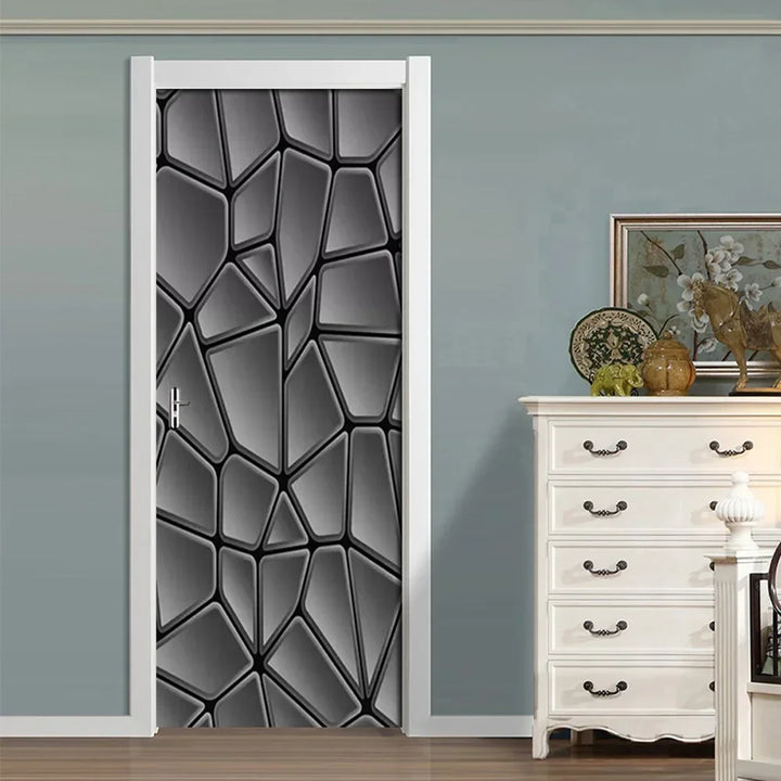 Moderne Abstrakt Perle Geometrisk Dørklistremerke Mural Avtakbar PVC Vinyl Peel N Stick Veggkunst Mural Klistremerke For Innendørs Dører Kreativ DIY Hjem Deko | Skanto