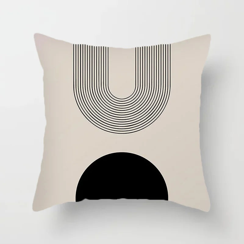 Moderne Kunst Abstrakt Mønster Dekorative Putekopper Kreativ Linje Sofa Stol Putetrekk Kaste Putekasse Hjem Kontor Dekor | Skanto