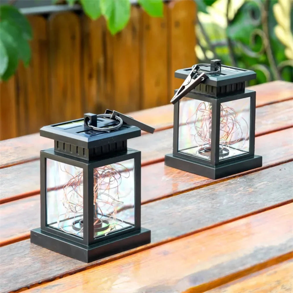 Skanto | Solar LED-lanterne med eventyrlys – Dekorativ hage lampe for utendørs og terrassen