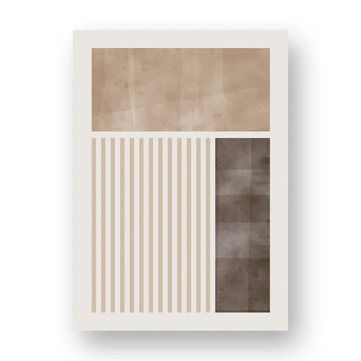 Brun Beige Fargeblokk Geometrisk Veggkunst Fine Art Lerretsutskrifter Abstrakt Minimalistiske Bilder For Moderne Stue Soveroms Kunstdekor | Skanto