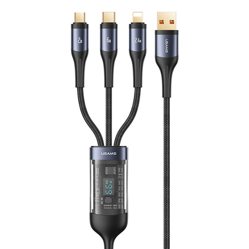 Skanto | 3i1 Digital Skjerm Rask Lading Universell Lader Kabel