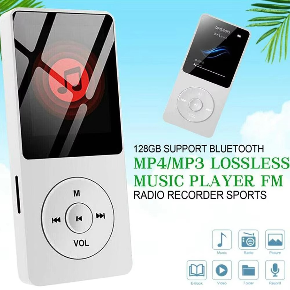 Skanto | Høyfidelitet Bærbar Bluetooth MP3/MP4-spiller med 1.8" skjerm og multifunksjonskapasitet