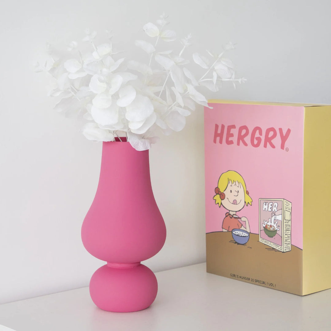 Livlig rosa keramikk vase | Skanto