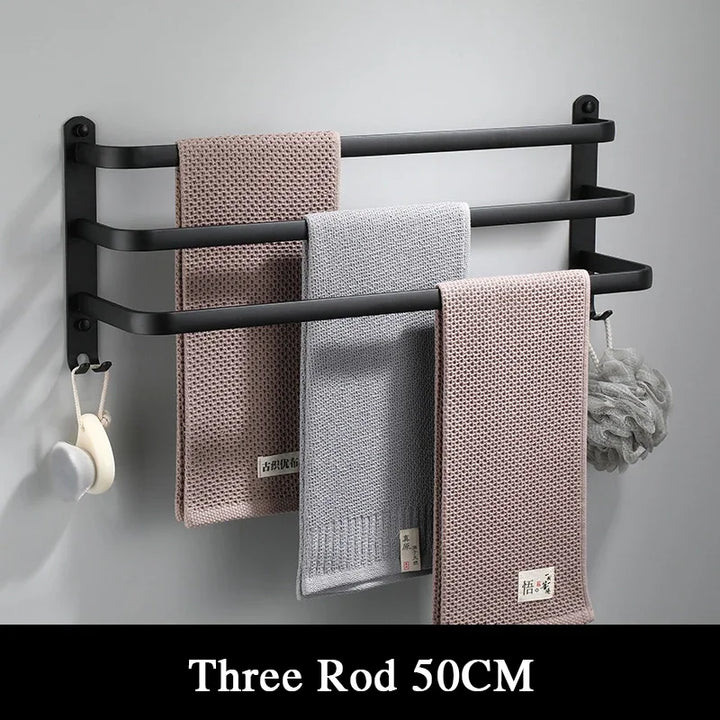 Fester Håndkleholder - Svart Aluminium | Skruefeste Skanto