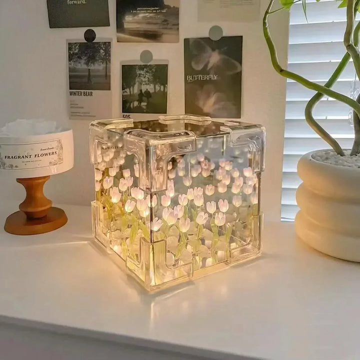 3D Tulip DIY Skantoomster Cube Nattlampe | Skanto