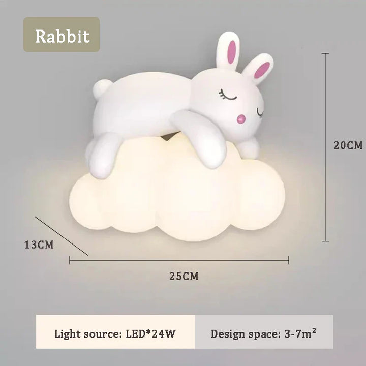 PandaGlow Lampe - Søt LED Vegglampe for Barn Skanto