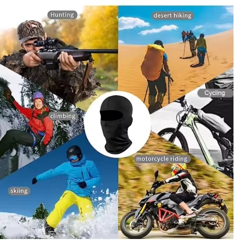 Vollgesichts-Sturmhaube for Motorradfahren, Radfahren, Outdoor-Sportarten og Skifahren