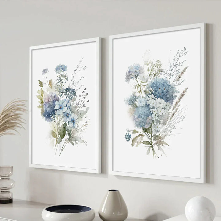 Minimalist Villblomster Akvarell Veggkunst Fine Art Lerret Trykk Botaniske Plakater Bilder For Stue Hjemmedekor | Skanto