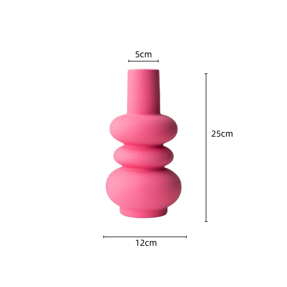 Livlig rosa keramikk vase | Skanto