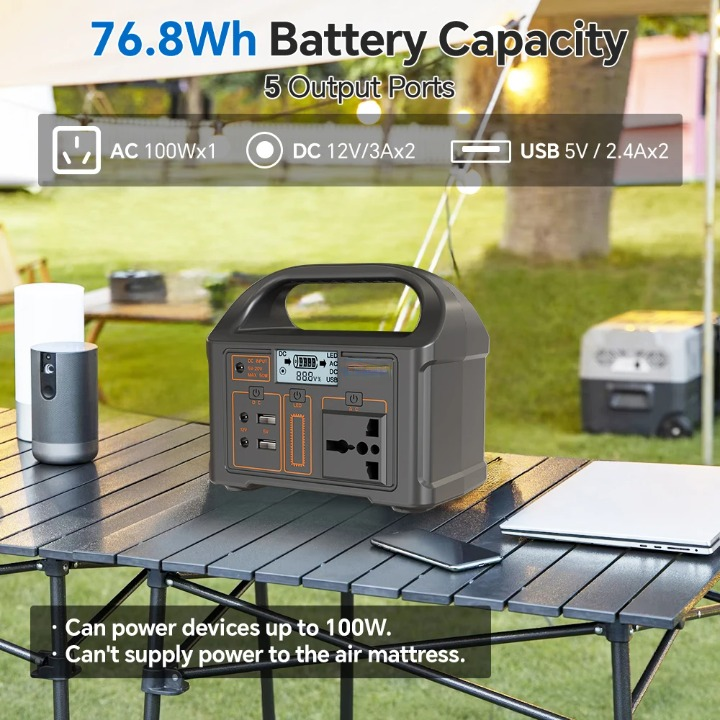 Skanto | 100W 24,000mAh Bærbar Strømstasjon med LiFePO4 Batteri – PowerGo