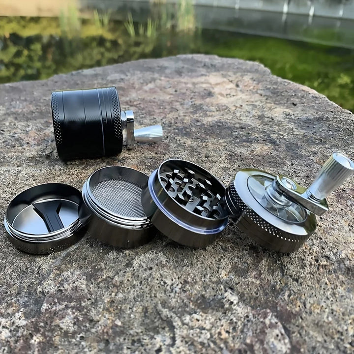 Skanto | Nøtte- og Hardkrydderkvern - Håndverktøy for å male muskatnøtt, ingefær, steinsalt og pepperkorn