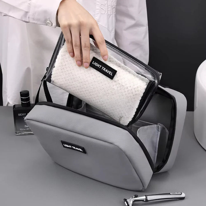 Skanto | Packvard Herres Toalettmappe Reisetask | 24×16×11 cm | Vannavvisende & Rivesterk | Med Bærehåndtak & Godt med Oppbevaring