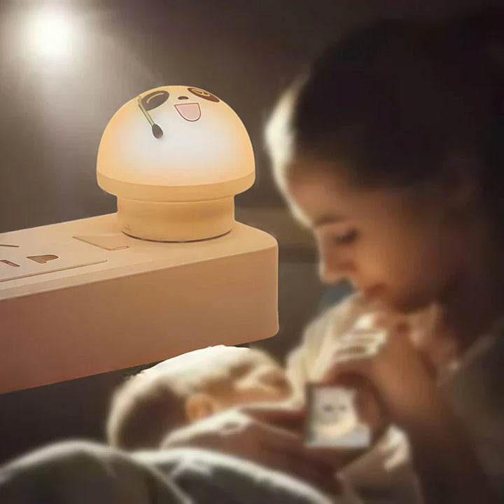 Skanto | Søt Panda Stemmestyrt LED Nattlampe