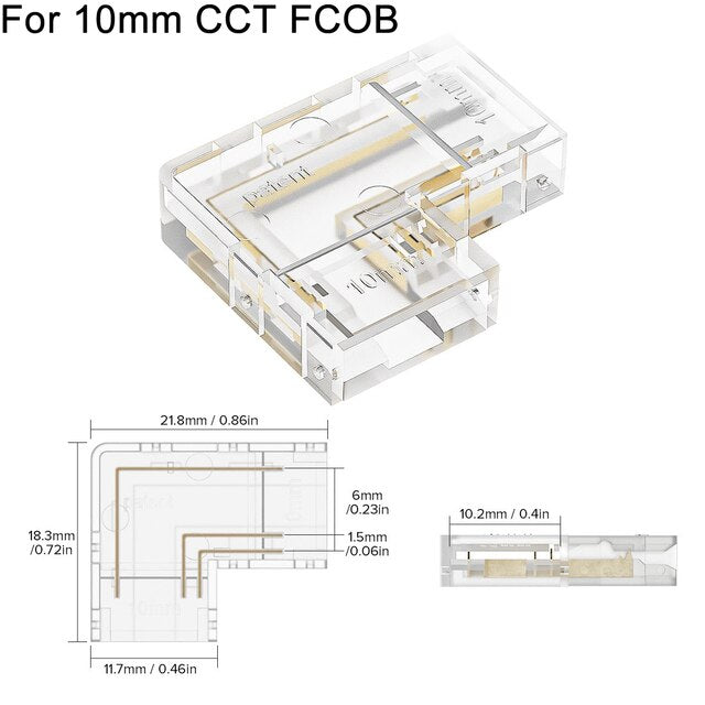 Skanto | L Formet Transparent LED Strip Koble