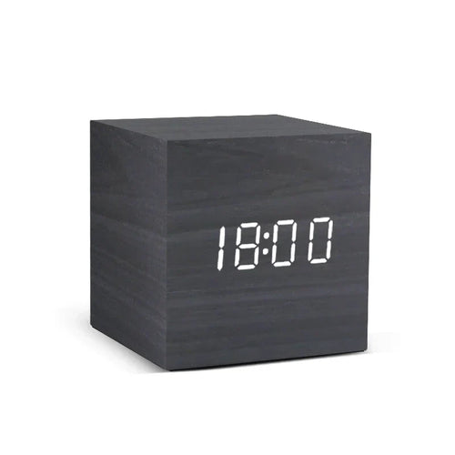 Skanto | Minimalistisk Tre Digital Desktop Vekkerklokke