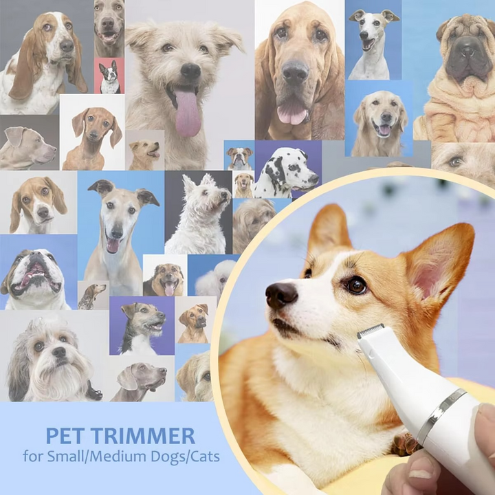 Skanto | Ultimate Pet Grooming Kit: Stille hårklipper, neglegrinder og poterklipper