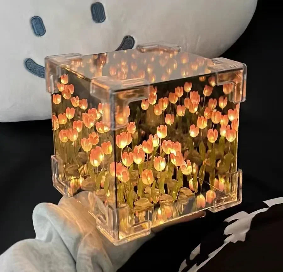 3D Tulip DIY Skantoomster Cube Nattlampe | Skanto