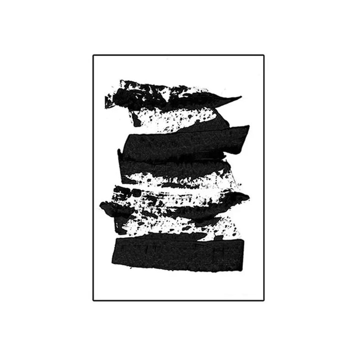 Svart Hvit Veggkunst Minimalistisk Abstrakt Blekkbørstestrøk Fin Kunst Lerret Utskrifter Plakater Bilder For Stue Hjemmekontor Kunst Dekor | Skanto