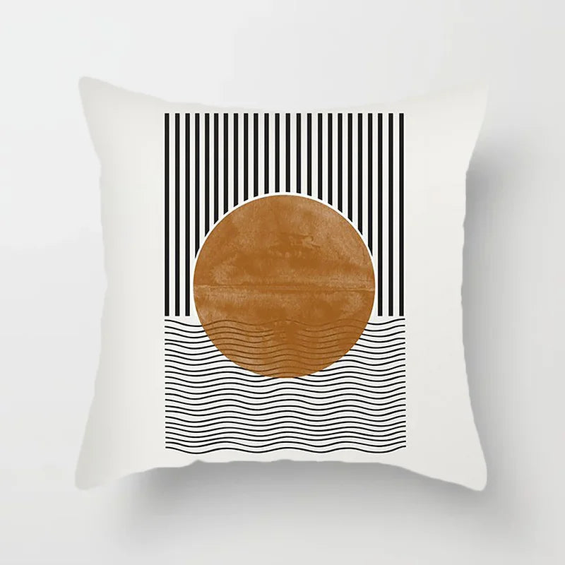 Moderne Kunst Abstrakt Mønster Dekorative Putekopper Kreativ Linje Sofa Stol Putetrekk Kaste Putekasse Hjem Kontor Dekor | Skanto