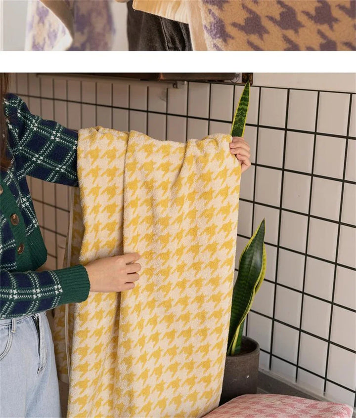 HoundLuxe Vintage Houndstooth Bomull Ansiktsklut Skanto