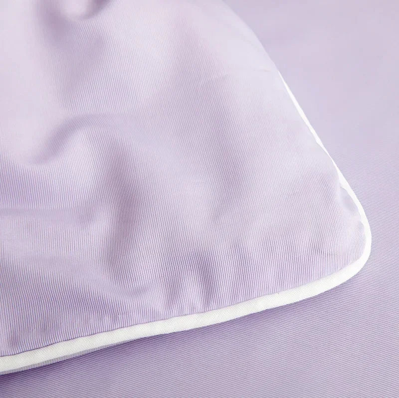 Air Condition Sommer Komforter — Ren Farge Is Silke Kjøleteppe, Lett & Glatt Twin/King Størrelse Quilt | Skanto