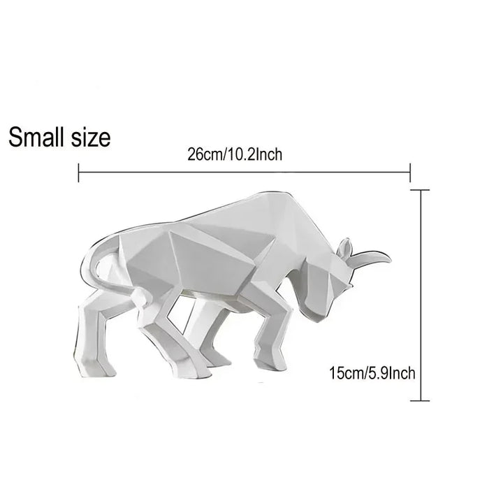 Skanto | ToroArte Bulle Skulptur | Nordisk Design | Harpiksfigur Moderne | 35 cm / 26 cm
