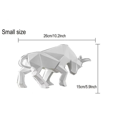 Skanto | ToroArte Bulle Skulptur | Nordisk Design | Harpiksfigur Moderne | 35 cm / 26 cm