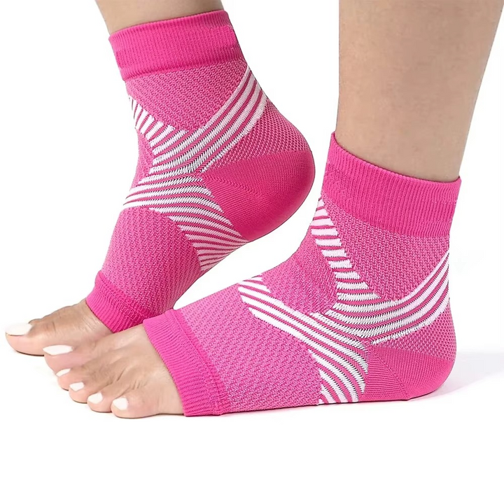 Nachtkompressionsstrümpfe bei Plantarfasziitis mit Fersen- und Fußgewölbeunterstützung
