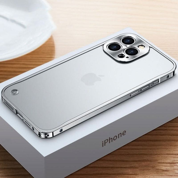 Aluminium-metallhus med polykarbonat-ryggseite for iPhone