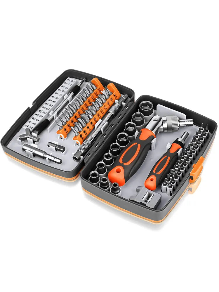 Skanto | 68-i-1 Tange Skrutrekker Sett med Magnetiske Bits & Forlengelsesstang – FortiDrive