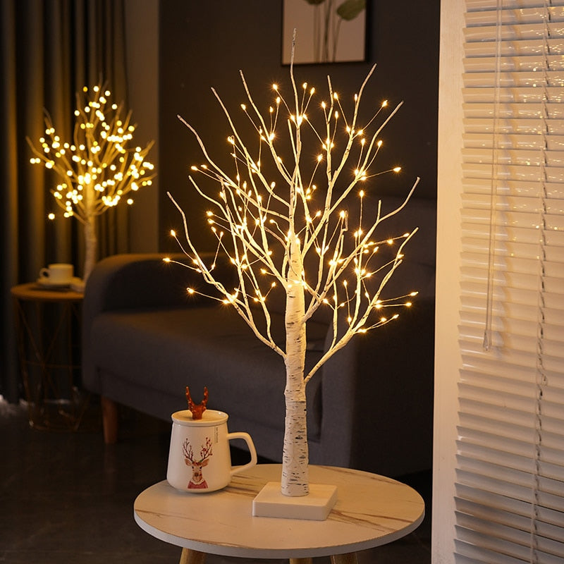 Belyst skandinavisk bjørk - LumiBirch | Skanto