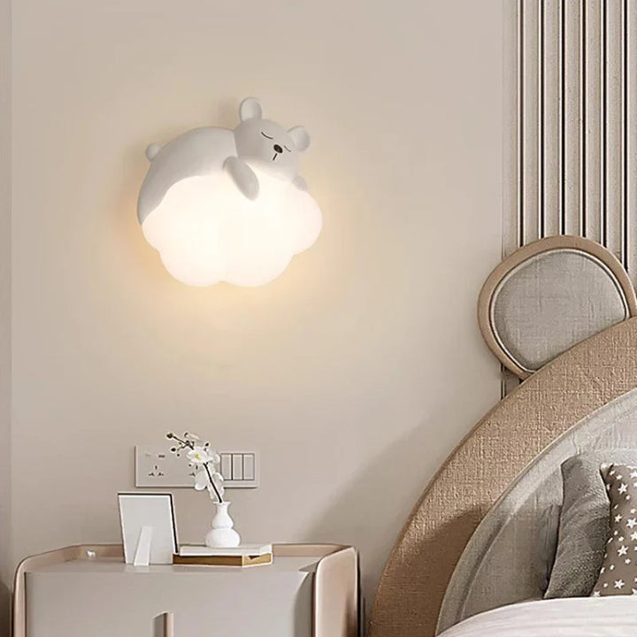 PandaGlow Lampe - Søt LED Vegglampe for Barn Skanto