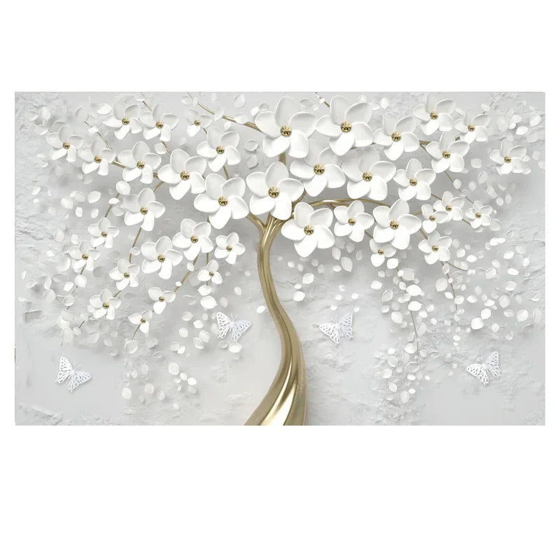 Abstrakt Floral Stor Blomster Petal Trevegg Kunst Fine Art Lærredsutskrifter Bilde For Stue Soverom Salong Kunst Dekor | Skanto