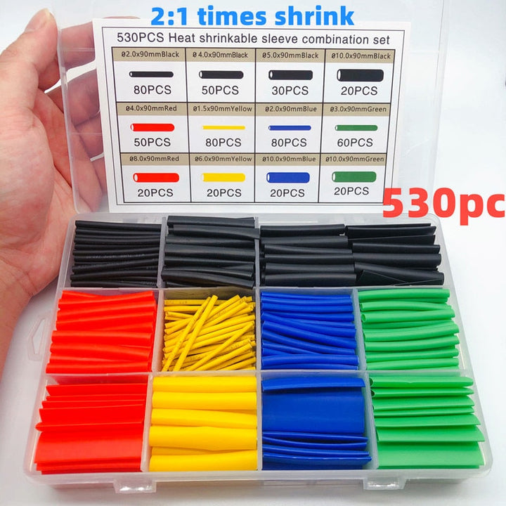 530Pcs Fargede Isolerte DIY Kabelfiksingssett | Skanto