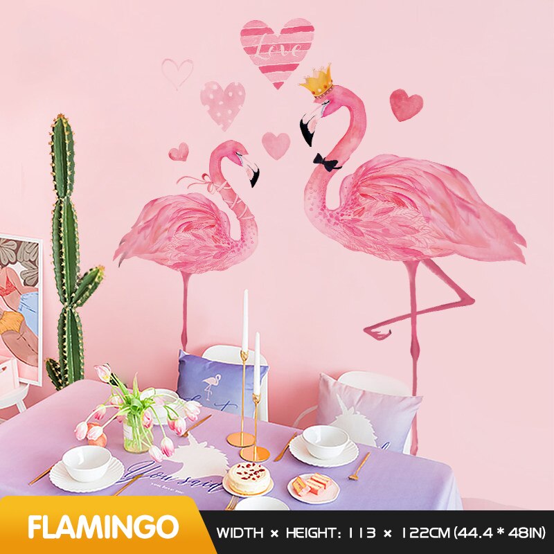Skanto | Flamingo Vegg klistremerker for Barnerom Hjem