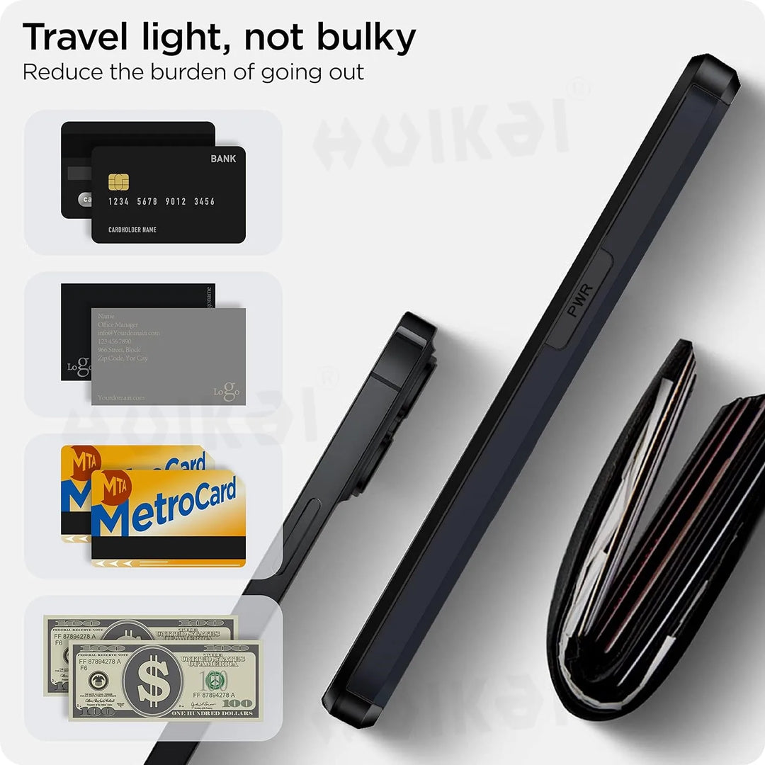 Skanto | LuxShield iPhone-deksel med kortlomme | Slank design | Kortoppbevaring | Beskyttelse og stil