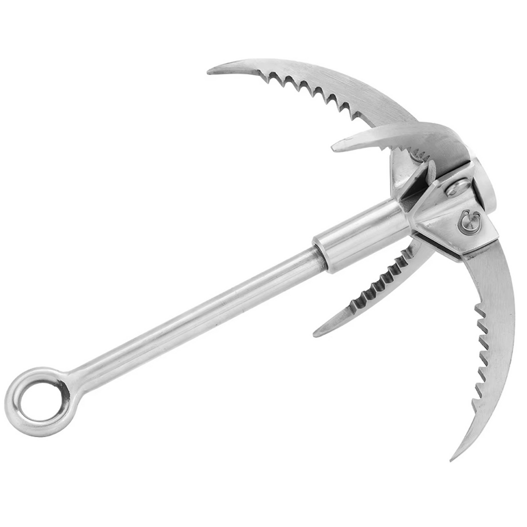 Skanto | Rustfritt Stål Kompakt Sammenleggbart Grappling Hook & Klatreklau